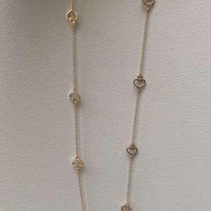 Kate Spade Gold Signature Spade Long Chain Necklace